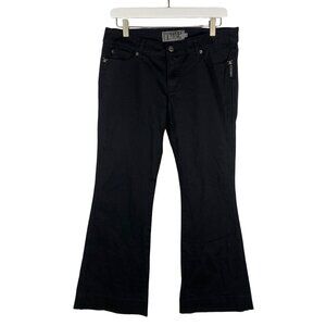 Tripp NYC black goth rocker pants skull embroidered bootcut pants juniors 11